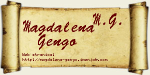 Magdalena Gengo vizit kartica